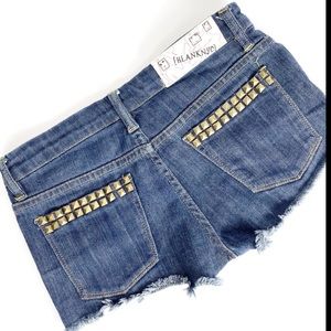 BLANK NYC Raw Hem Gromet Jean Shorts Size 25